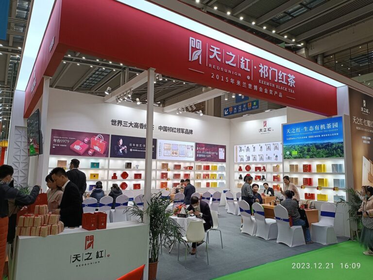 Estande de uma feira de negócios na China
